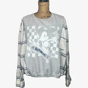 UPCYCLED Sonic Crop‎ Hoodie